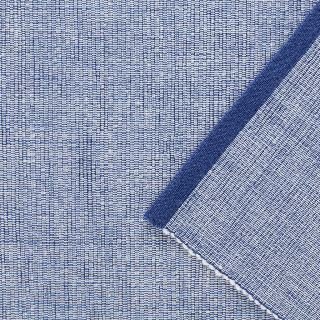 French Blue Eco-Friendly Chambray Fine Ribbed Table Runner 13 X 72