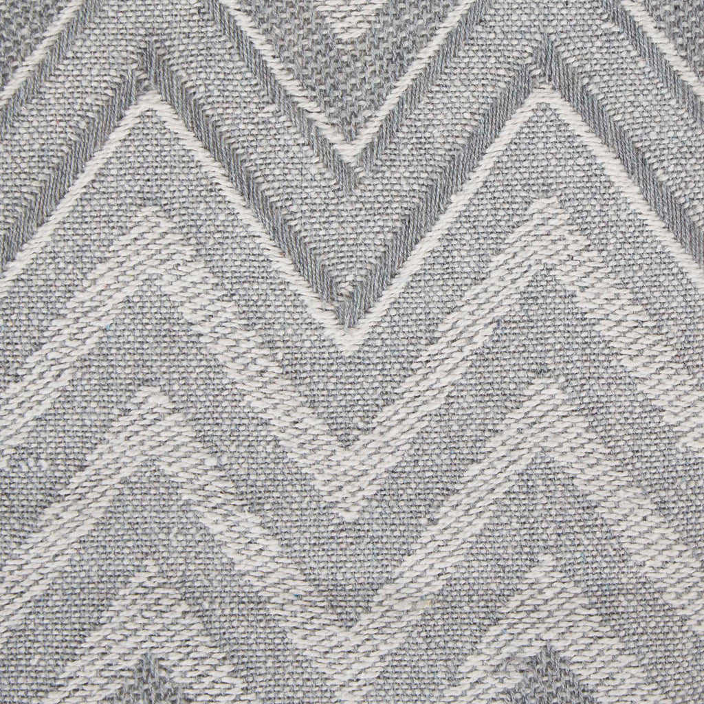 Gray Gray Zig-Zag Chevron Throw