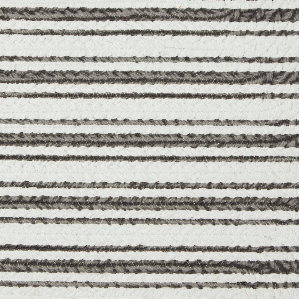 Gray & White Ticking Stripe Bone Shaped Pet Mat 16X24