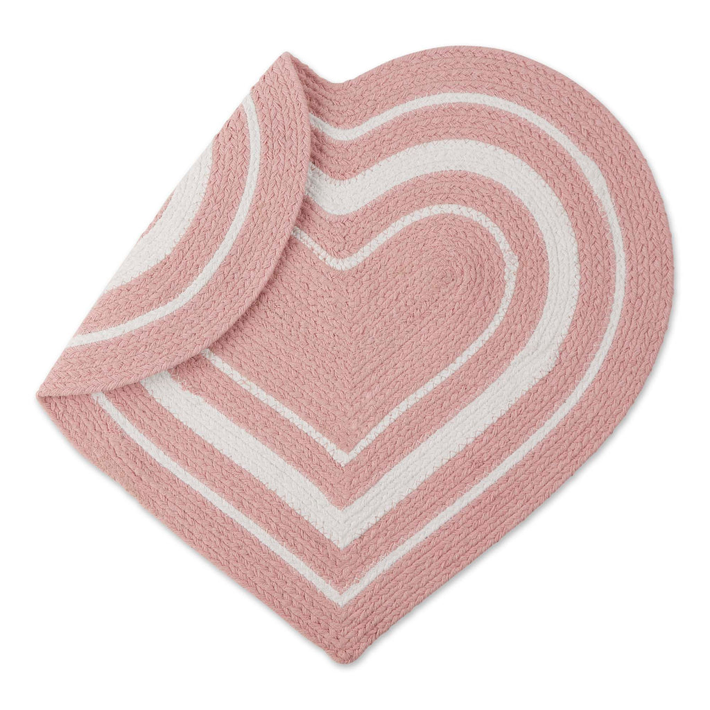 Pink Stripe Heart Shaped Pet Mat 20X20