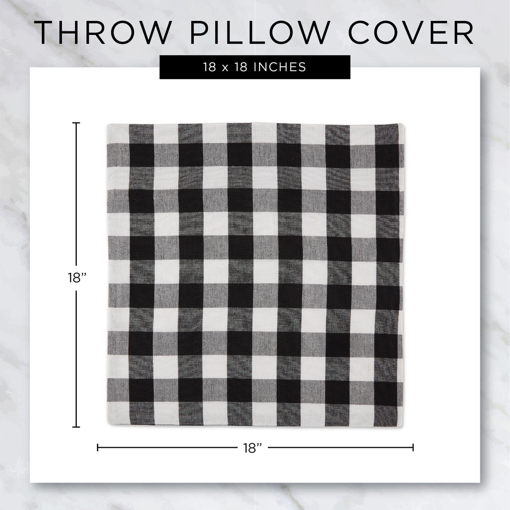 Black/Gray/White Pillow Cover 18X18 Set of 4