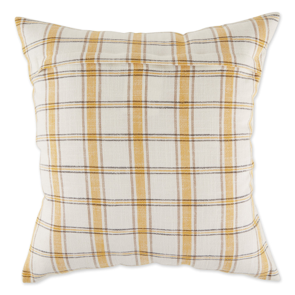 Honey Gold Mixed Plaid Pillow Cover 18X18 set of 4