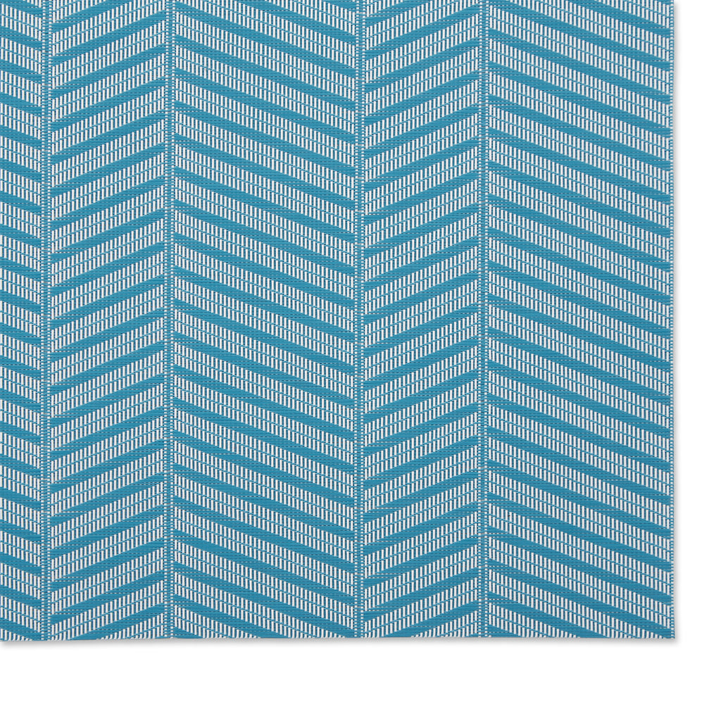 Storm Blue Textured Twill Weave Placemat Set Of 6
