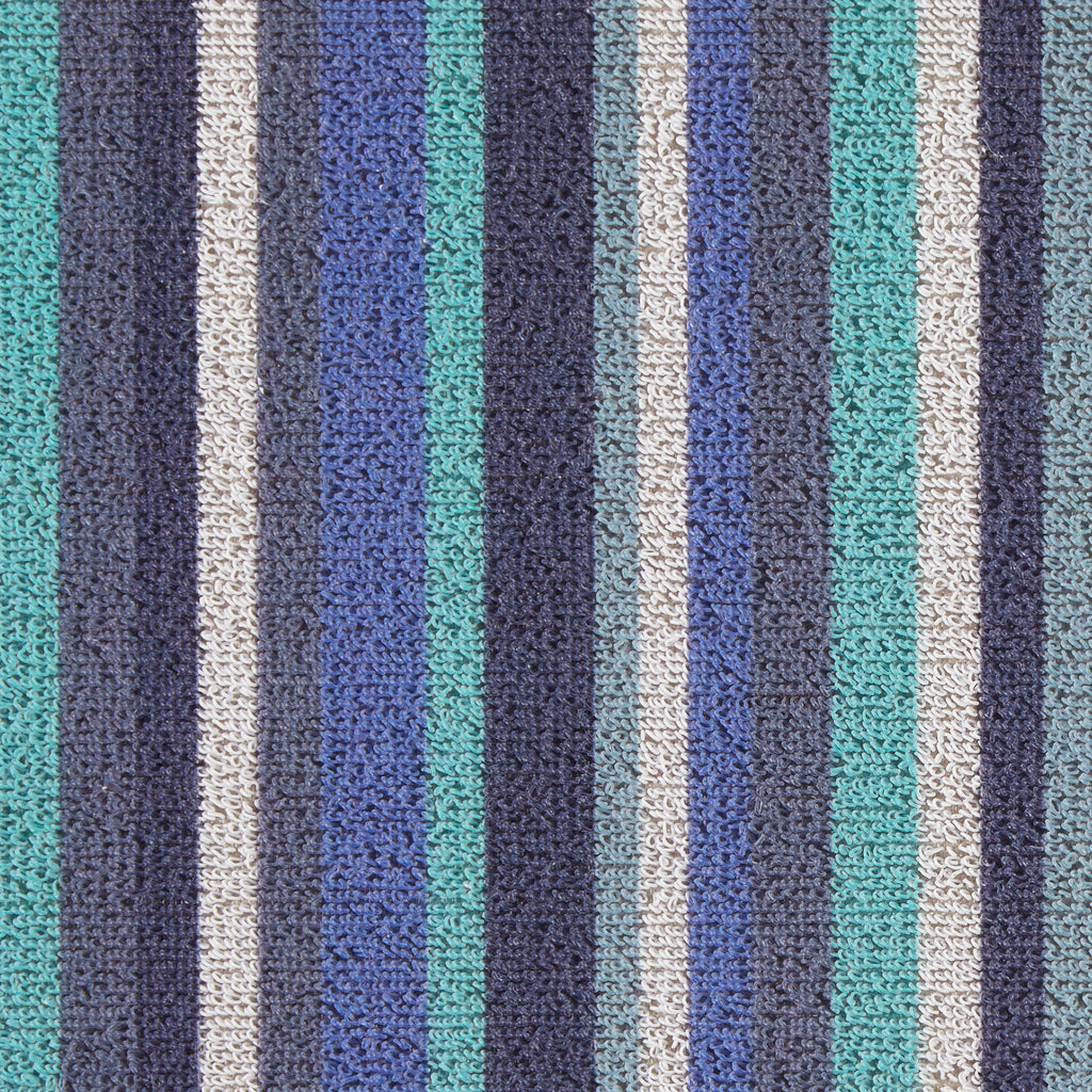 Blue Tonal Stripe Tufted Mat 17.75X29.5