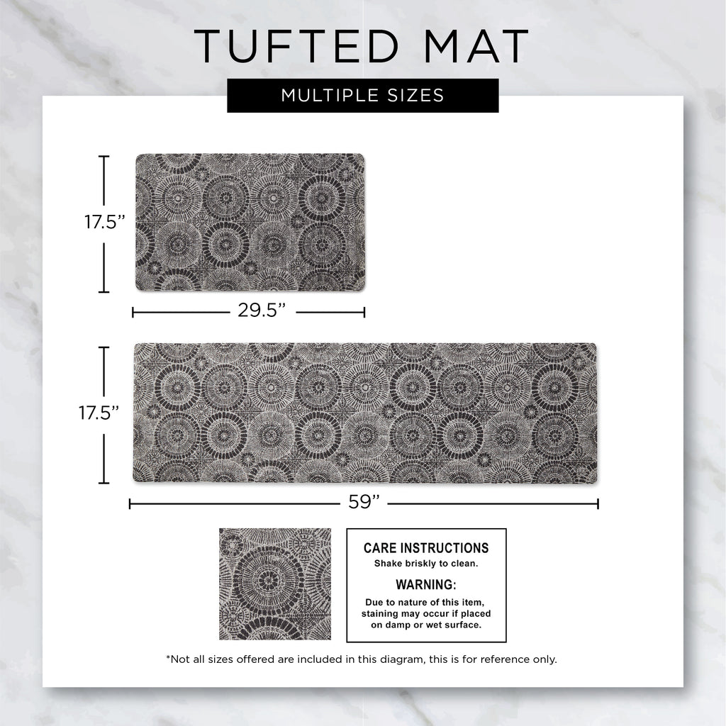 Gray Lattice Tufted Mat 17.75x29.5