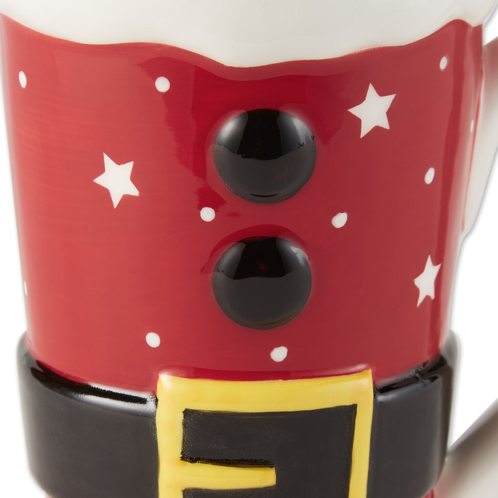 Santa Belt Tall Ceramic Mug set of 2