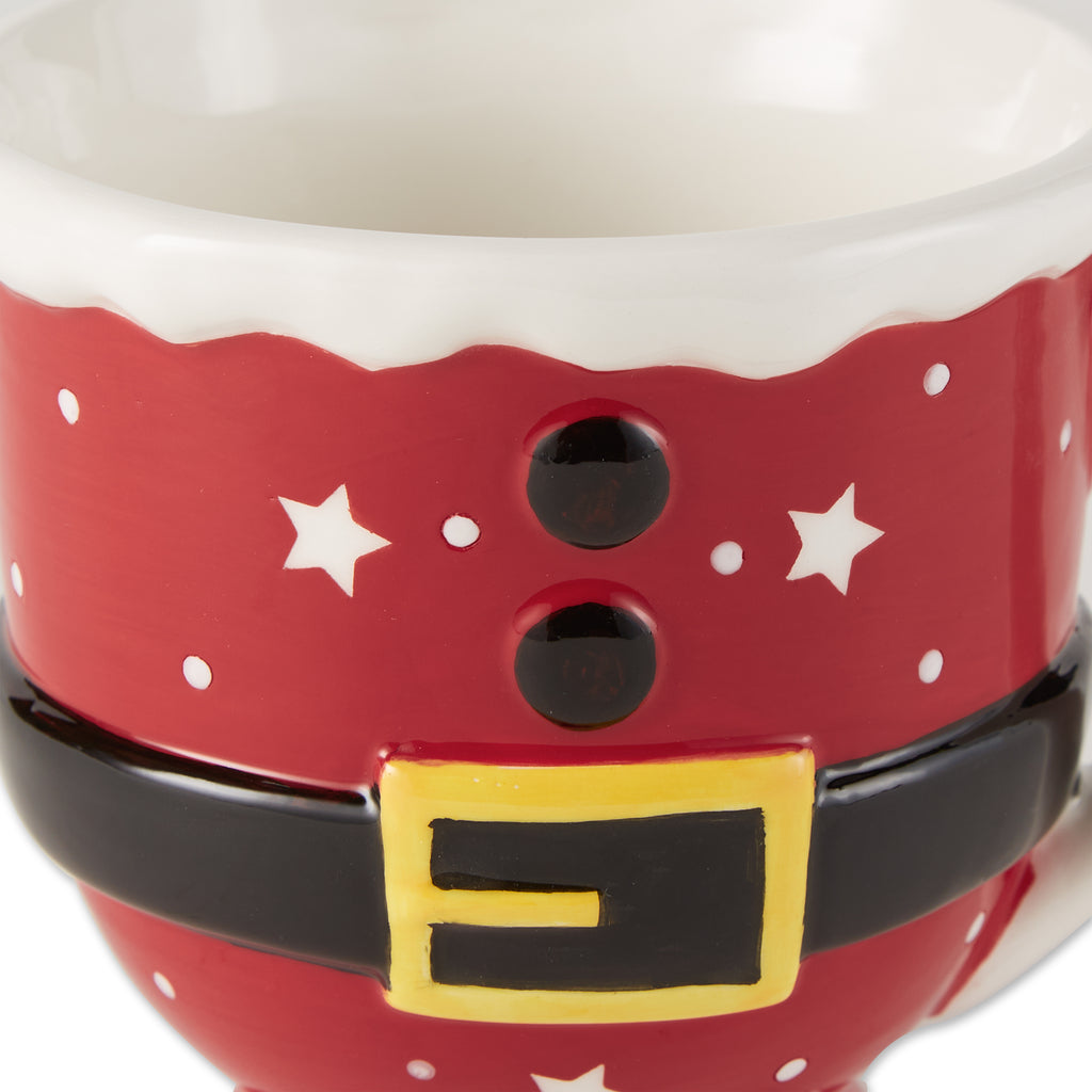Santa Belt Short Ceramic Mug set of 2