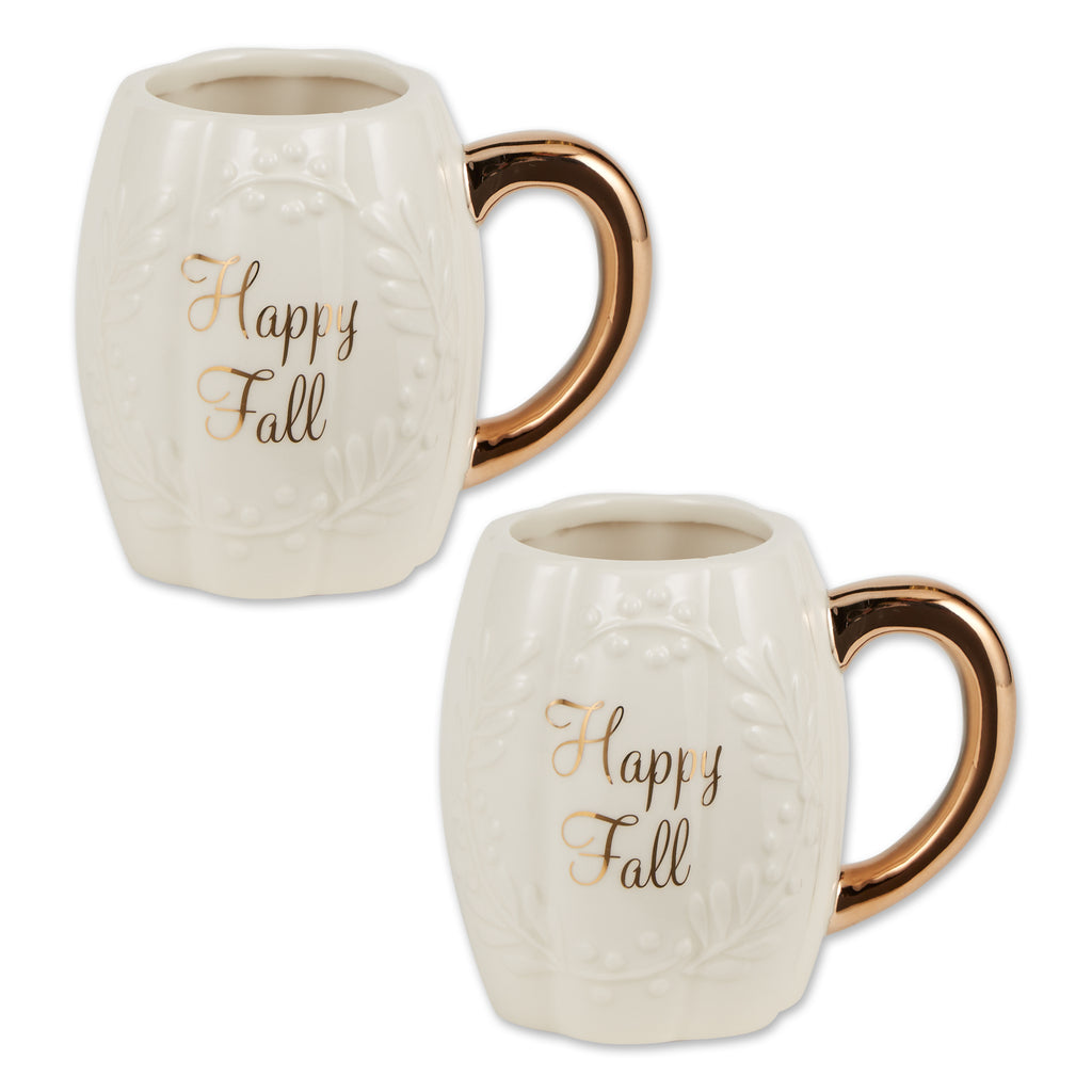 Happy Fall Pumpkin Ceramic Mug set of 2