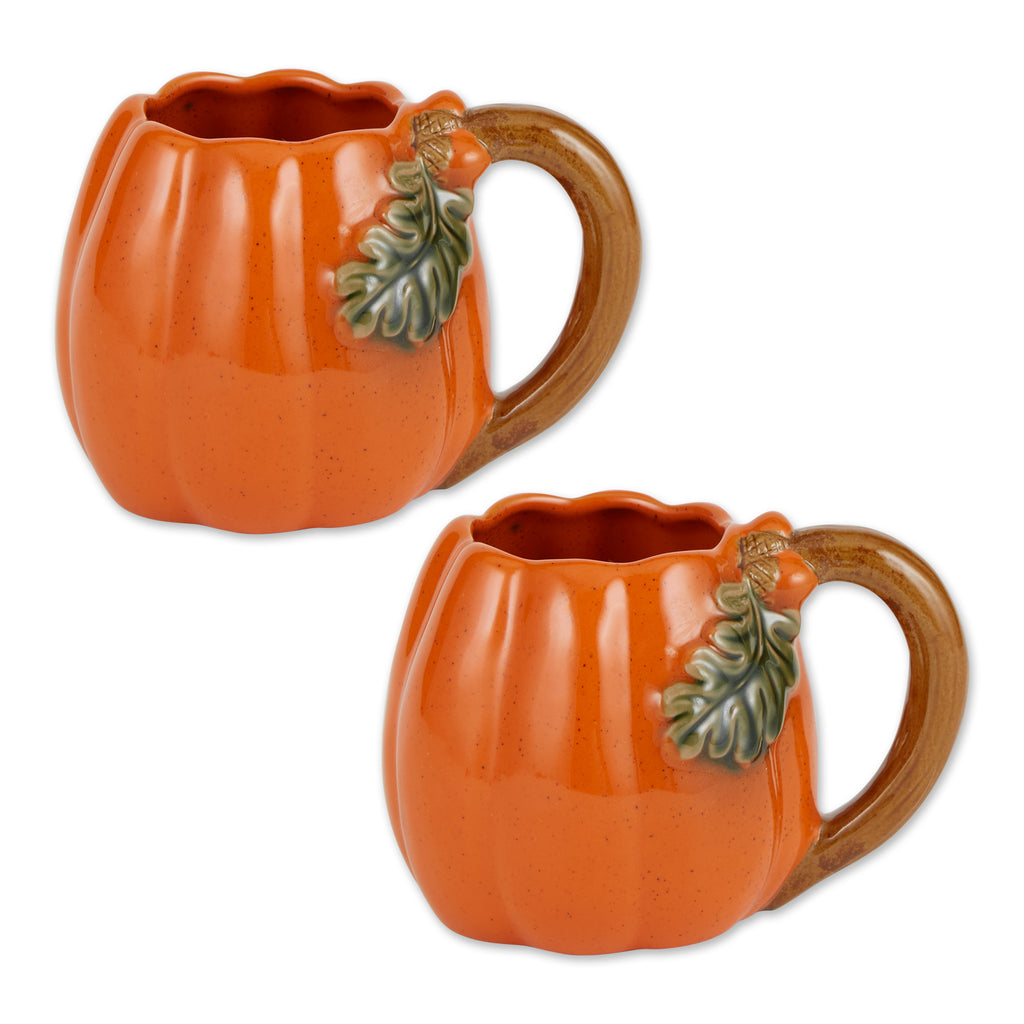 Harvest Pumpkin Ceramic Mug set of 2