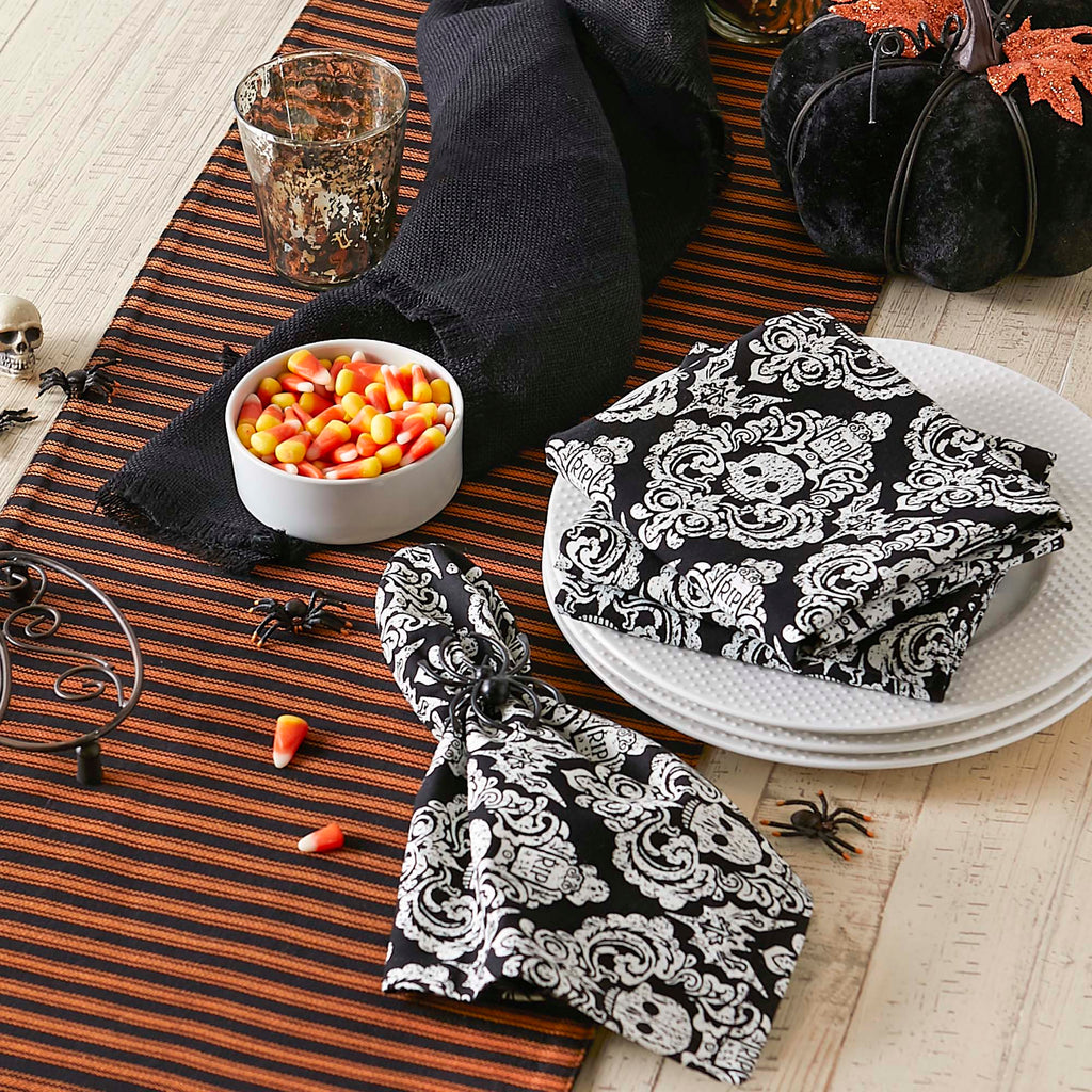 Graveyard Damask Embellished Napkin set of 6