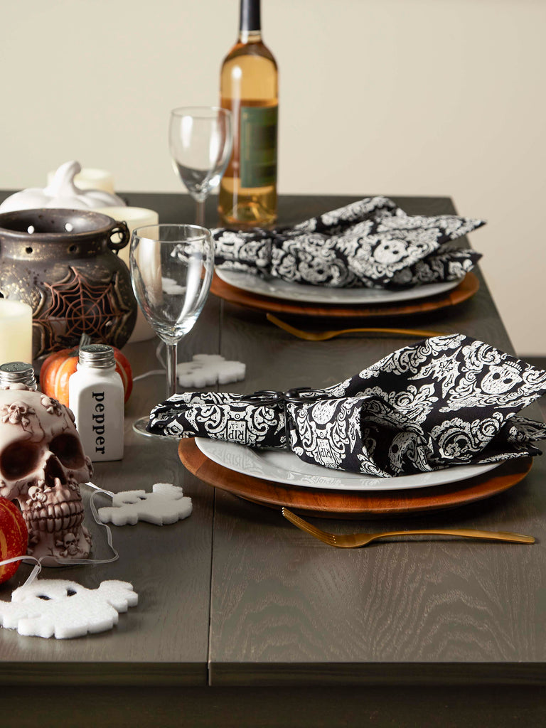 Graveyard Damask Embellished Napkin set of 6