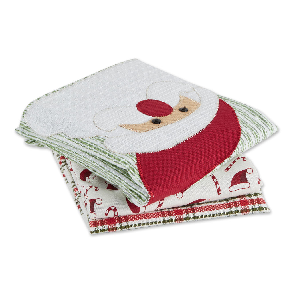 Santa Dishtowel Set of 3