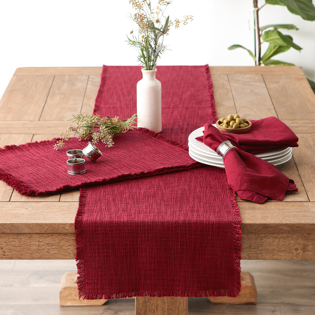 Cranberry Linen Napkin Set of 4