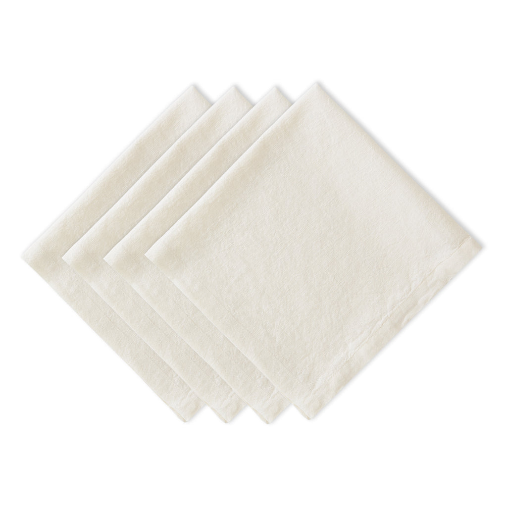 Cream Sugar Linen Napkin Set of 4