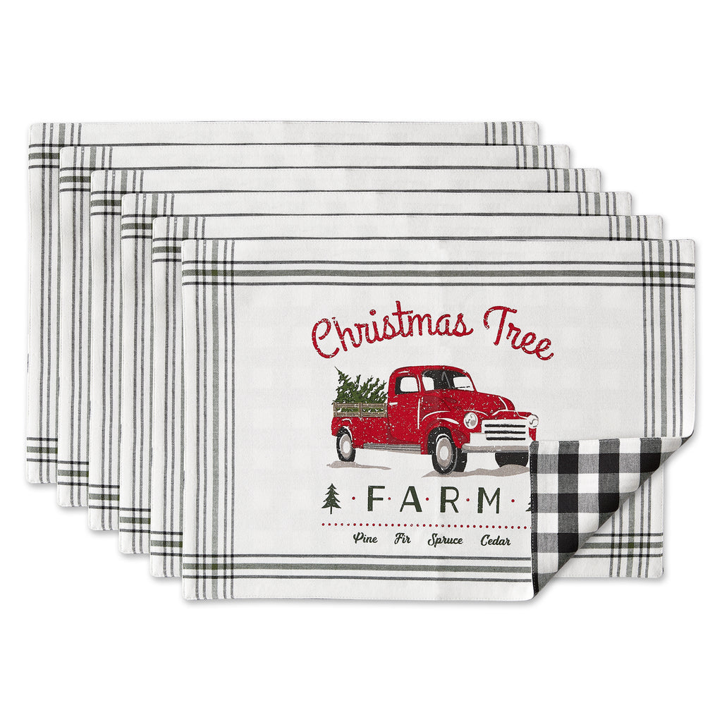 Tree Farm Truck Printed Placemat Set of 6