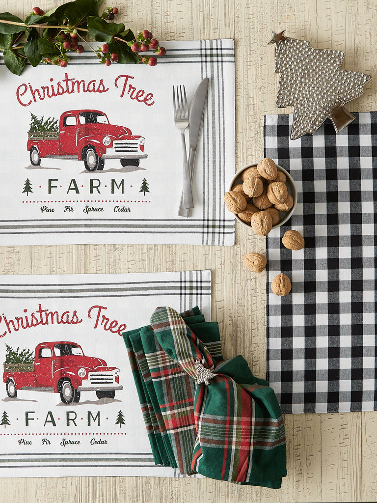Tree Farm Truck Printed Placemat Set of 6