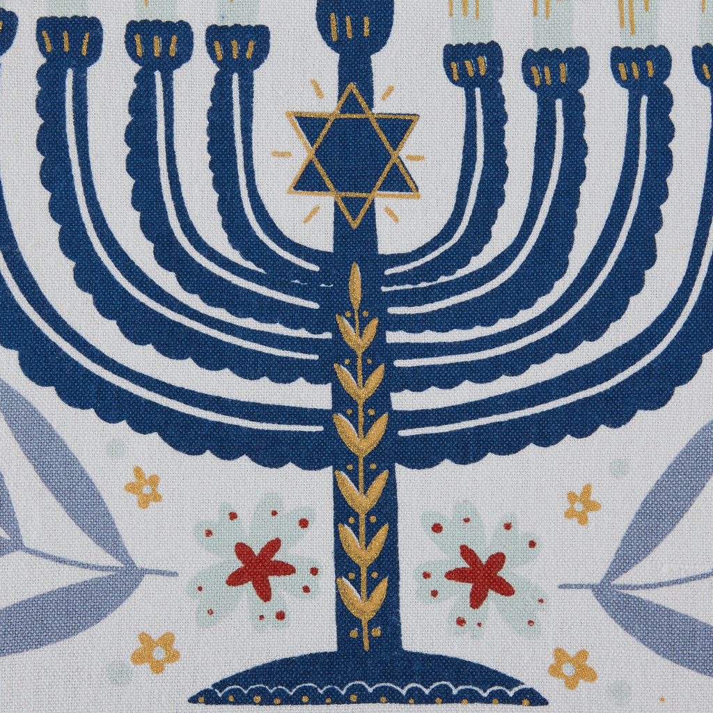 Hanukkah Menorah Embellished Table Runner 14X108