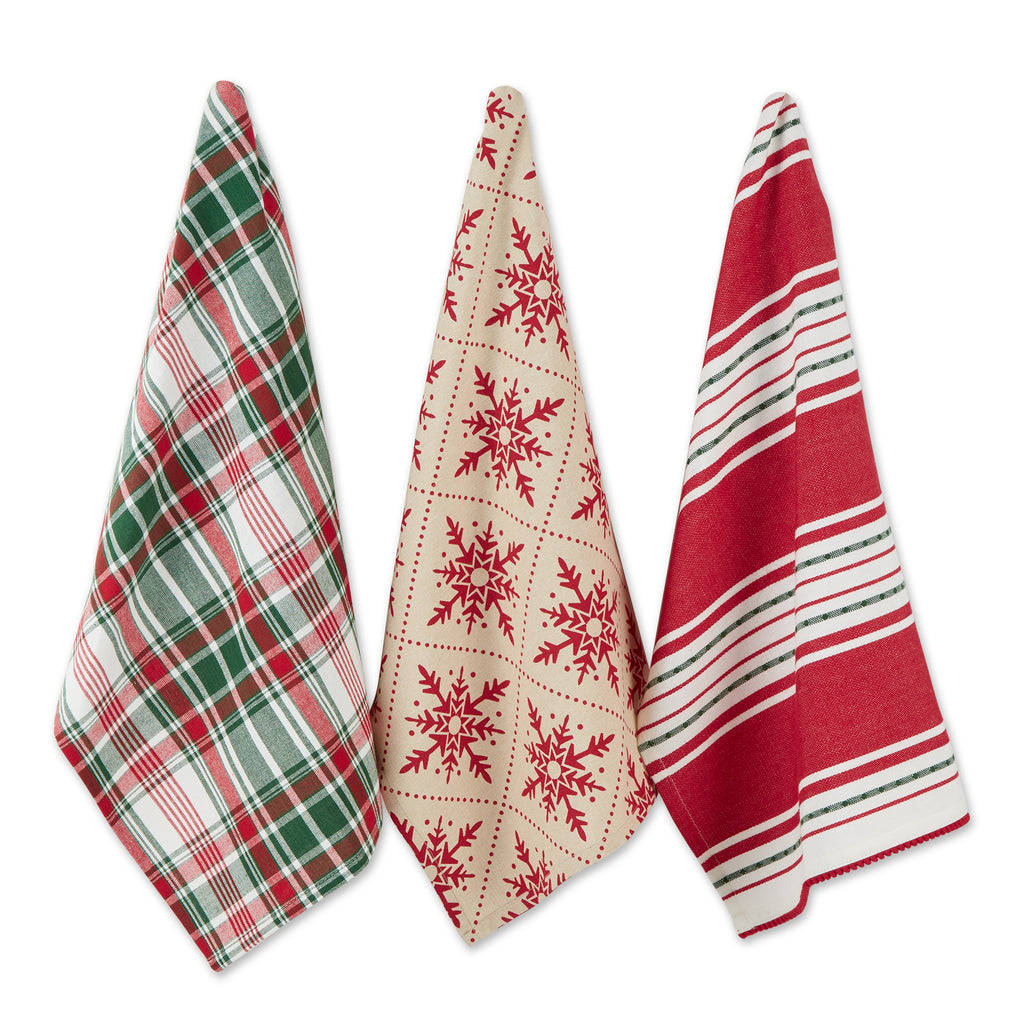  DII Christmas Dish Towels Decorative Metallic Holiday