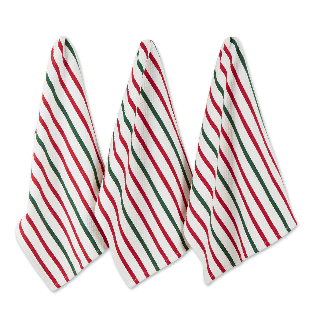 Holiday Stripes Heavyweight Dishtowel & Dishcloth set of 6