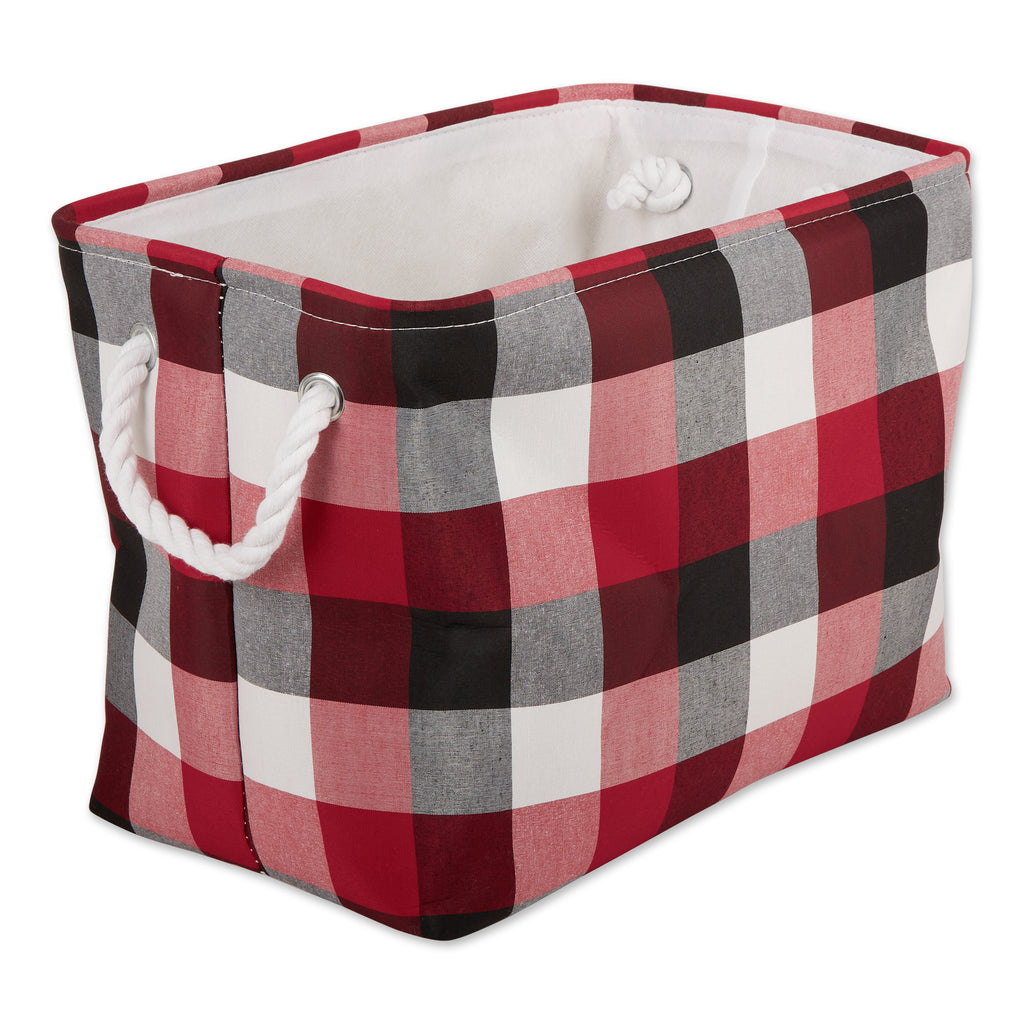 Polyester Bin Tri Color Cardinal Red Rectangle Large 17.5X12X15