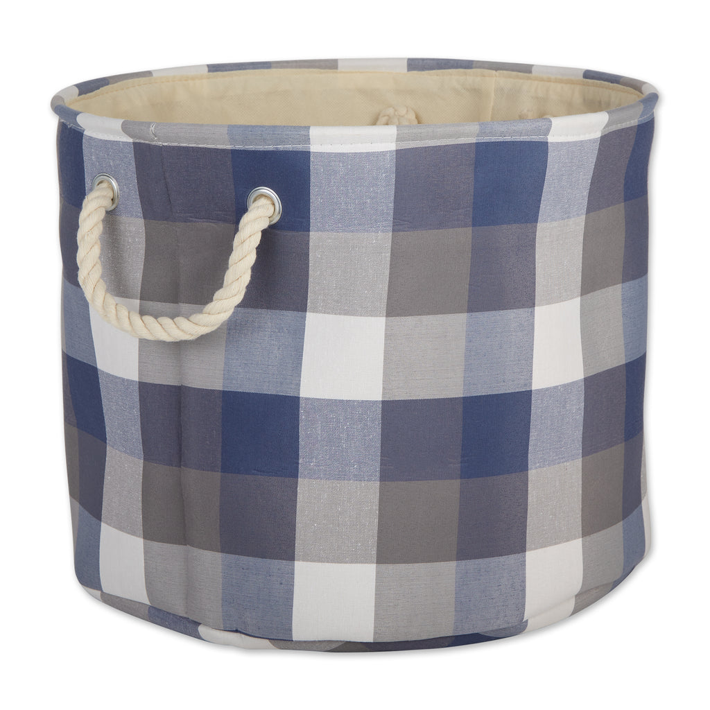 Polyester Bin Tri Color French Blue Round Large 15X16X16