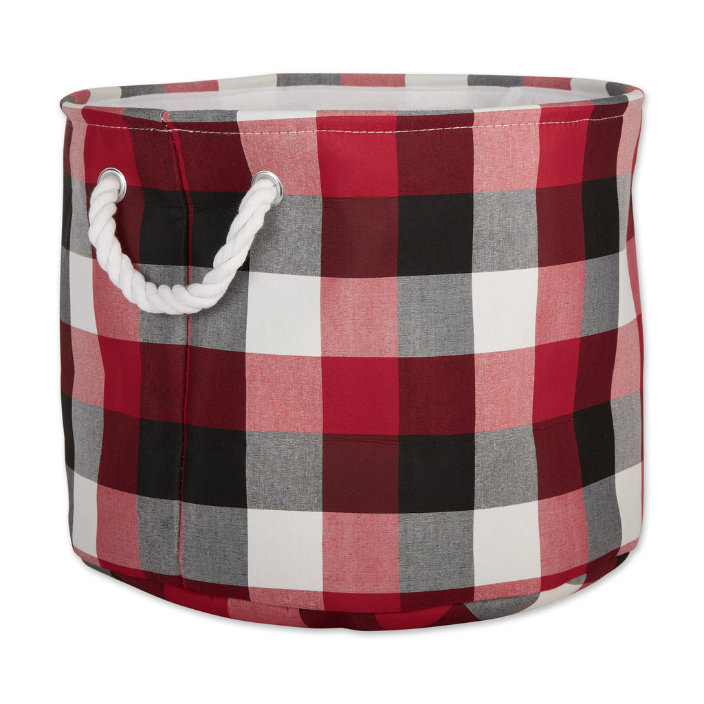 Polyester Bin Tri Color Cardinal Red Round Large 15X16X16