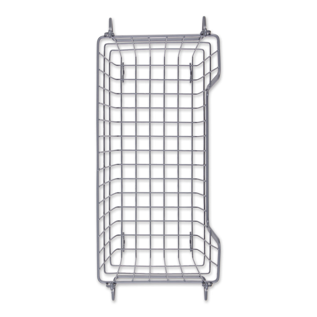 Metal Basket Cool Gray Rectangle Medium 13X11X9
