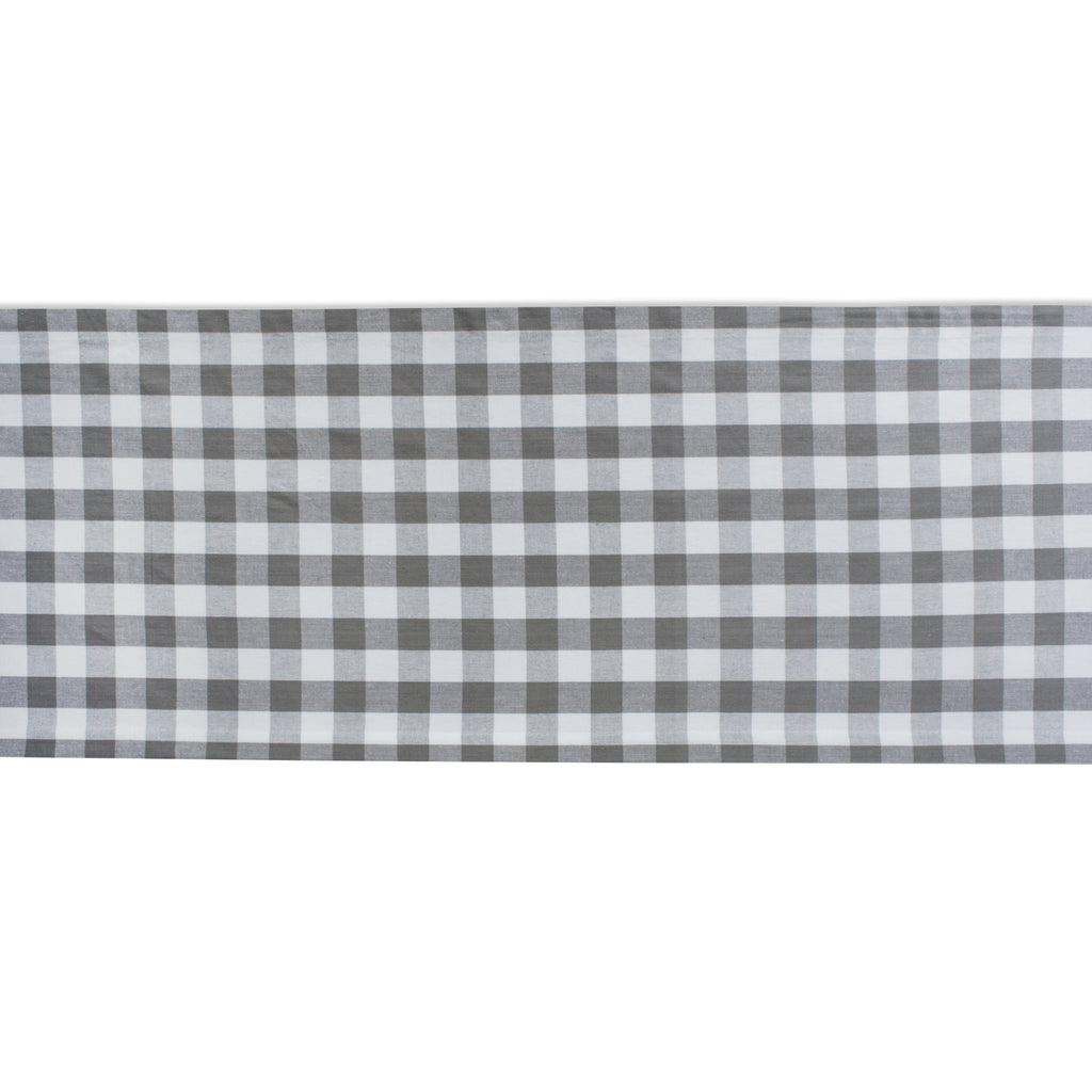 Gray/White Checkers Table Runner 14X108