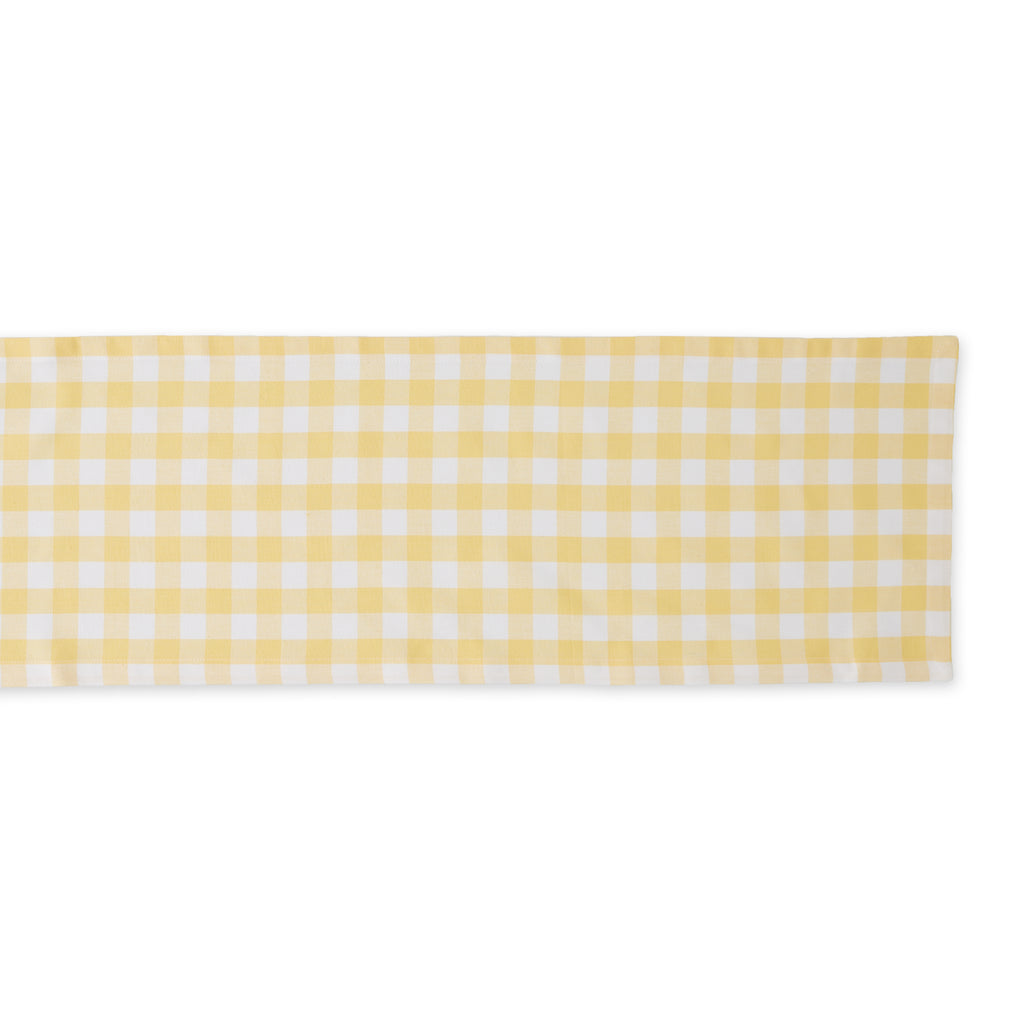 Yellow/White Checkers Table Runner 14x108