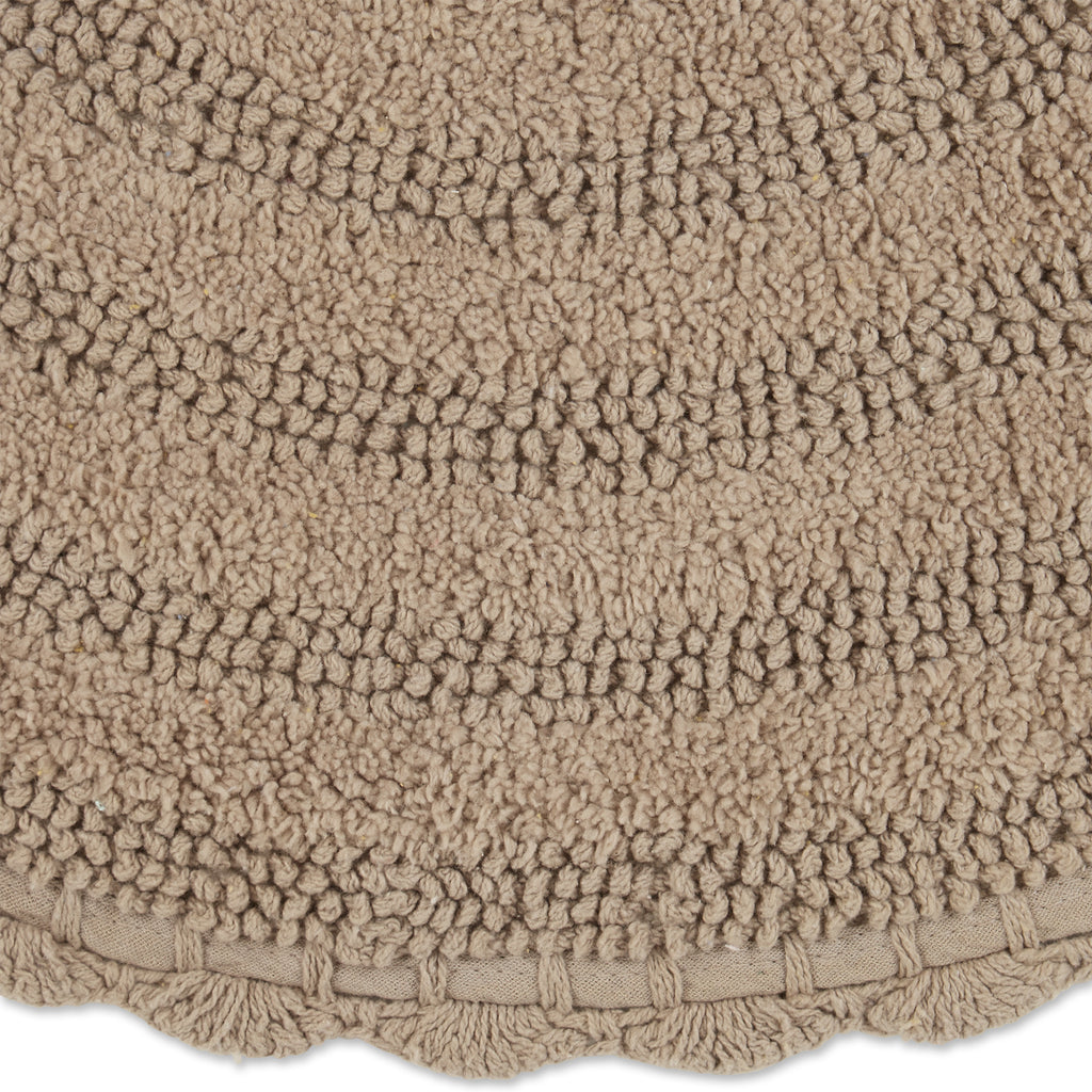 Stone Round Crochet Bath Mat