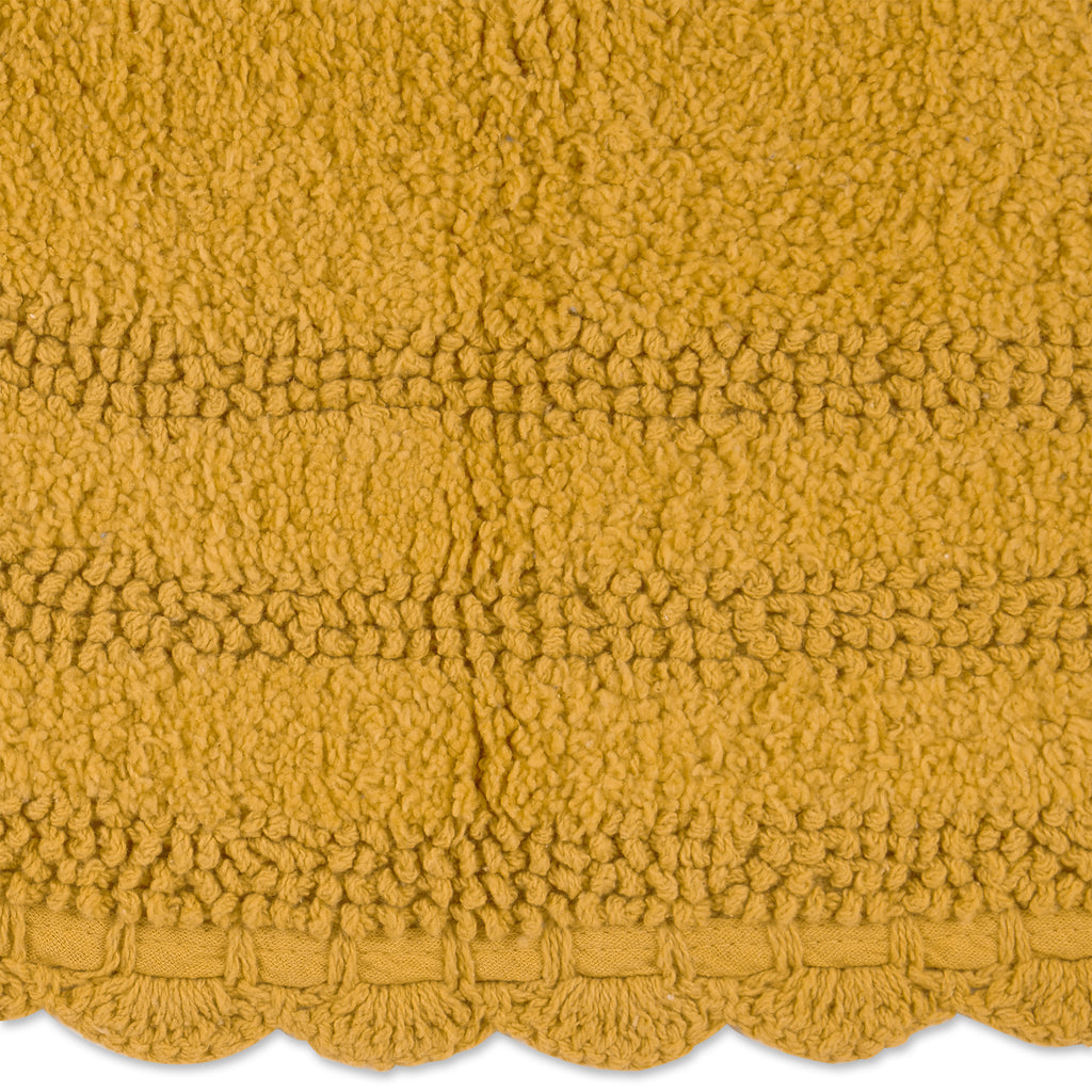 Honey Gold Small Oval Crochet Bath Mat