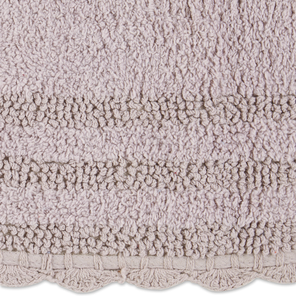 Dusty Lilac Small Oval Crochet Bath Mat