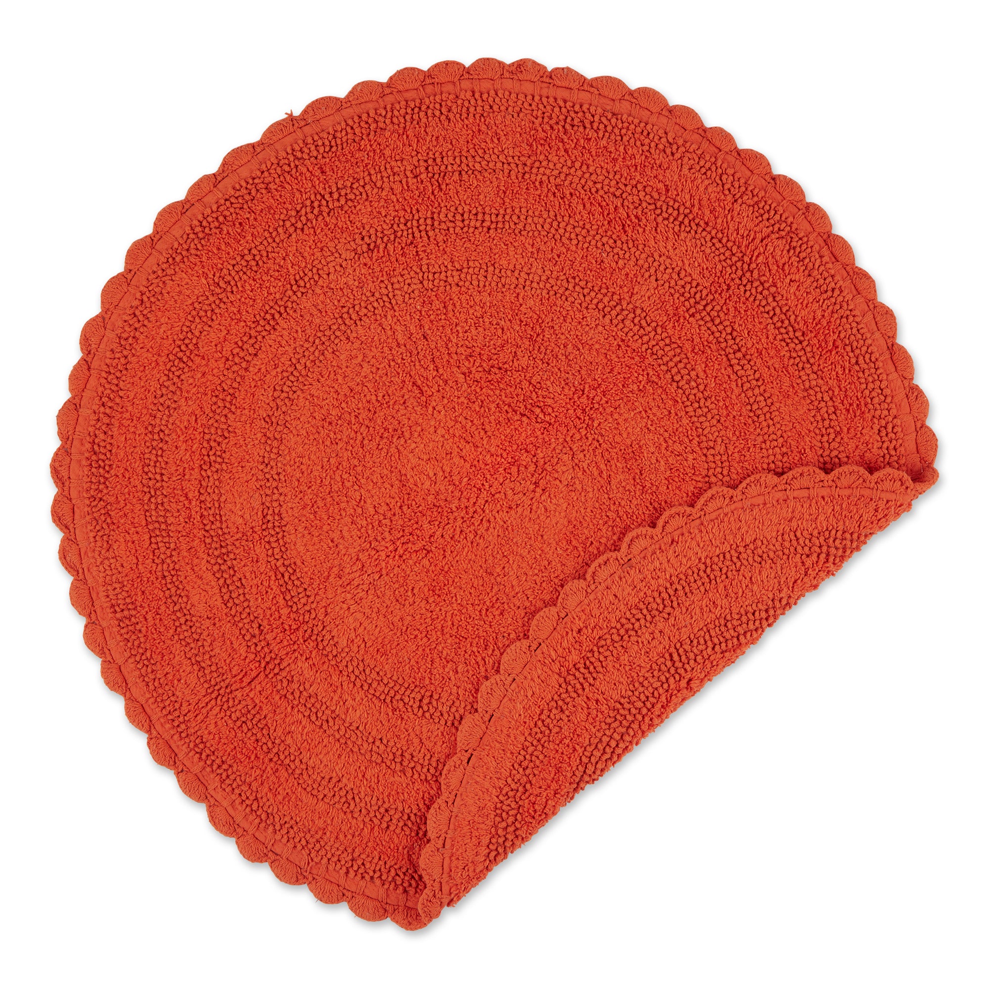 DII Stone Round Crochet Bath Mat