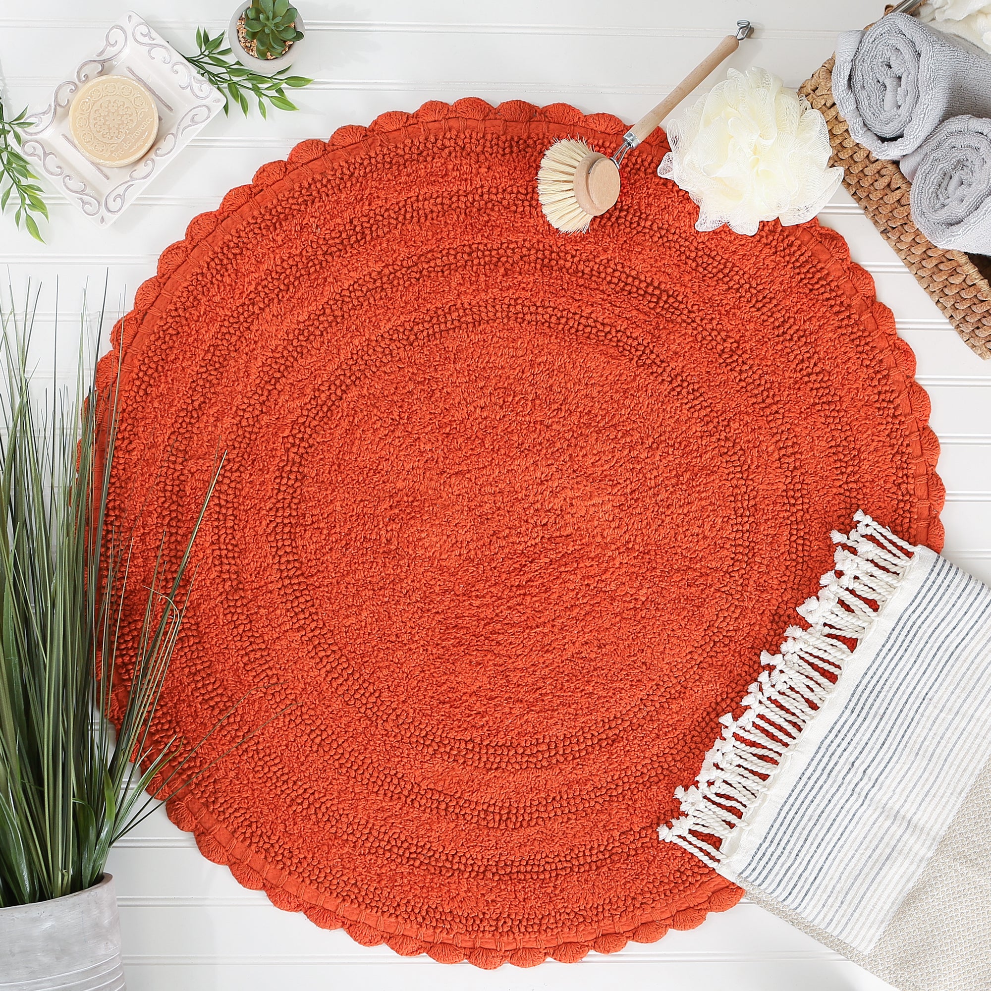 DII Off White Large Oval Crochet Bath Mat – DII Home Store