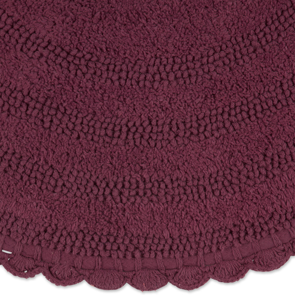 Wine Round Crochet Bath Mat