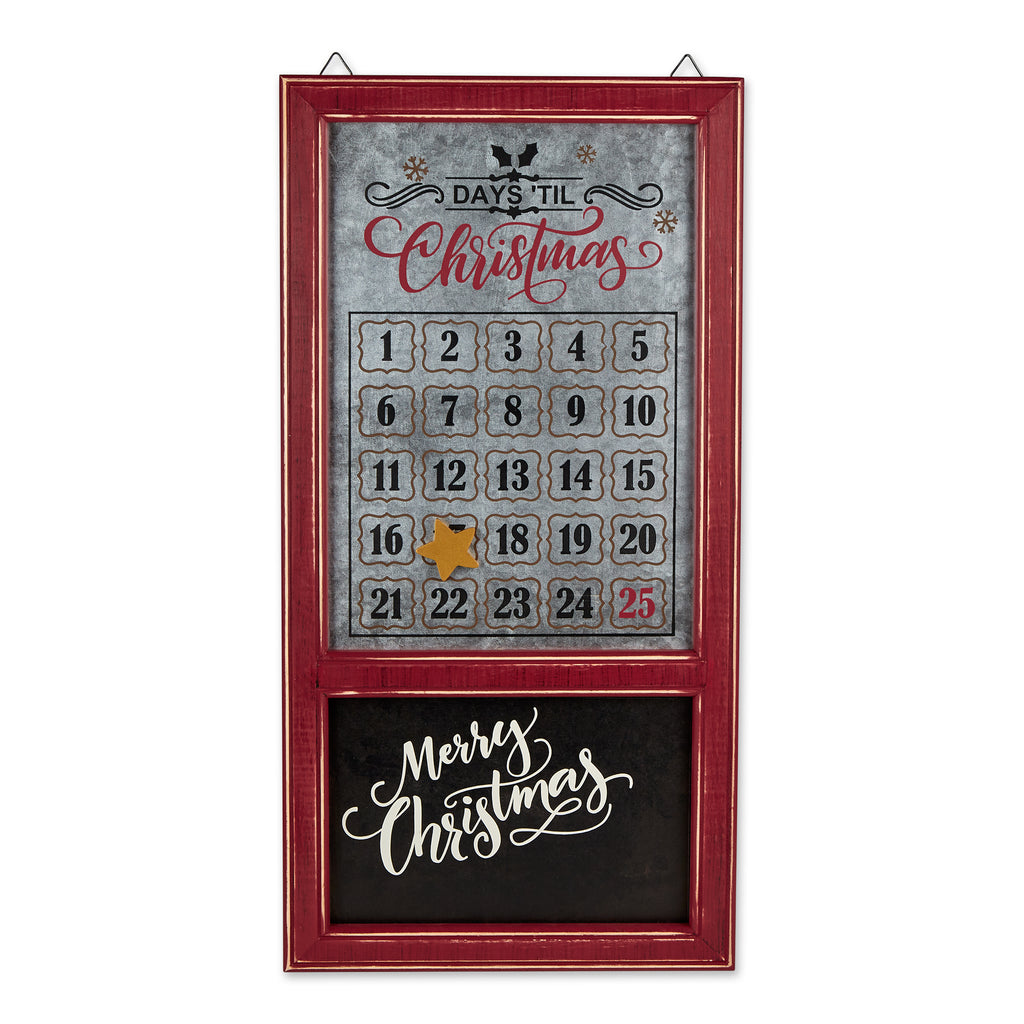 Chalkboard And Galvanized Days Til Christmas Calendar