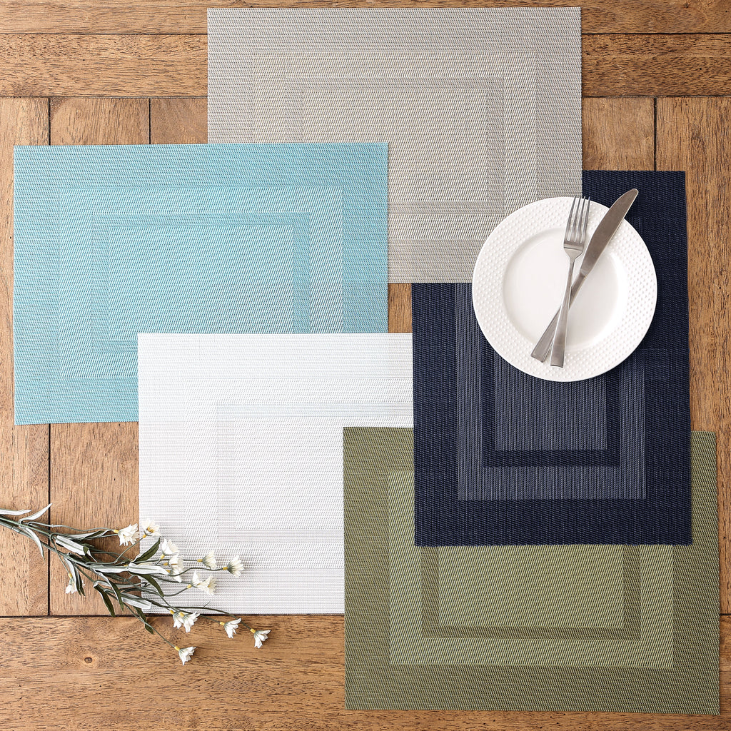 Teal Pvc Doubleframe Placemat Set of 6