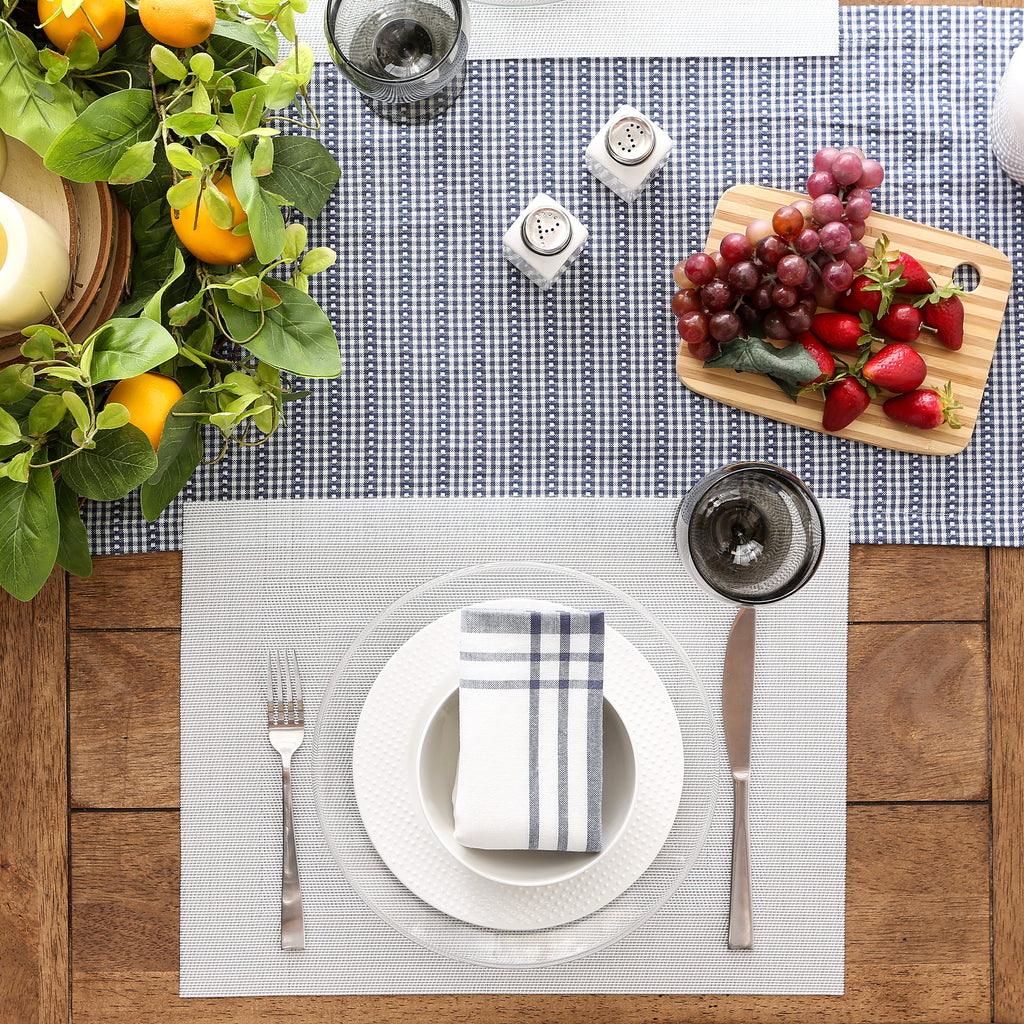 White Doubleframe Placemat Set of 6
