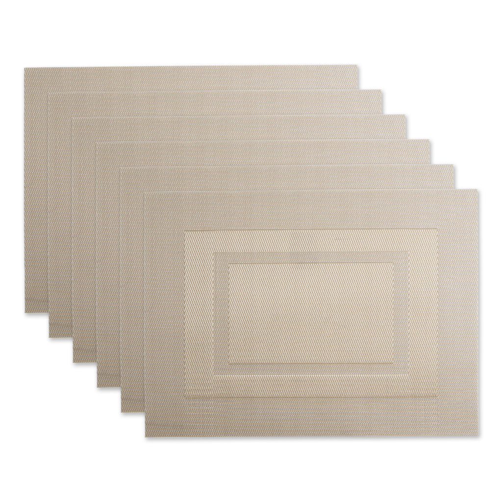 Champagne Double Frame Placemat Set of 6