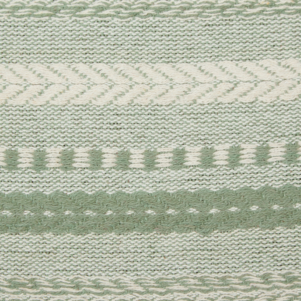 Artichoke Green Braided Stripe Table Runner 15X72