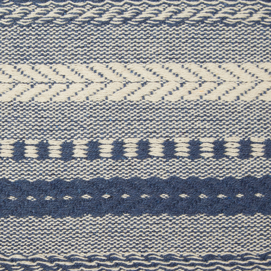French Blue Braided Stripe Table Runner 15X108