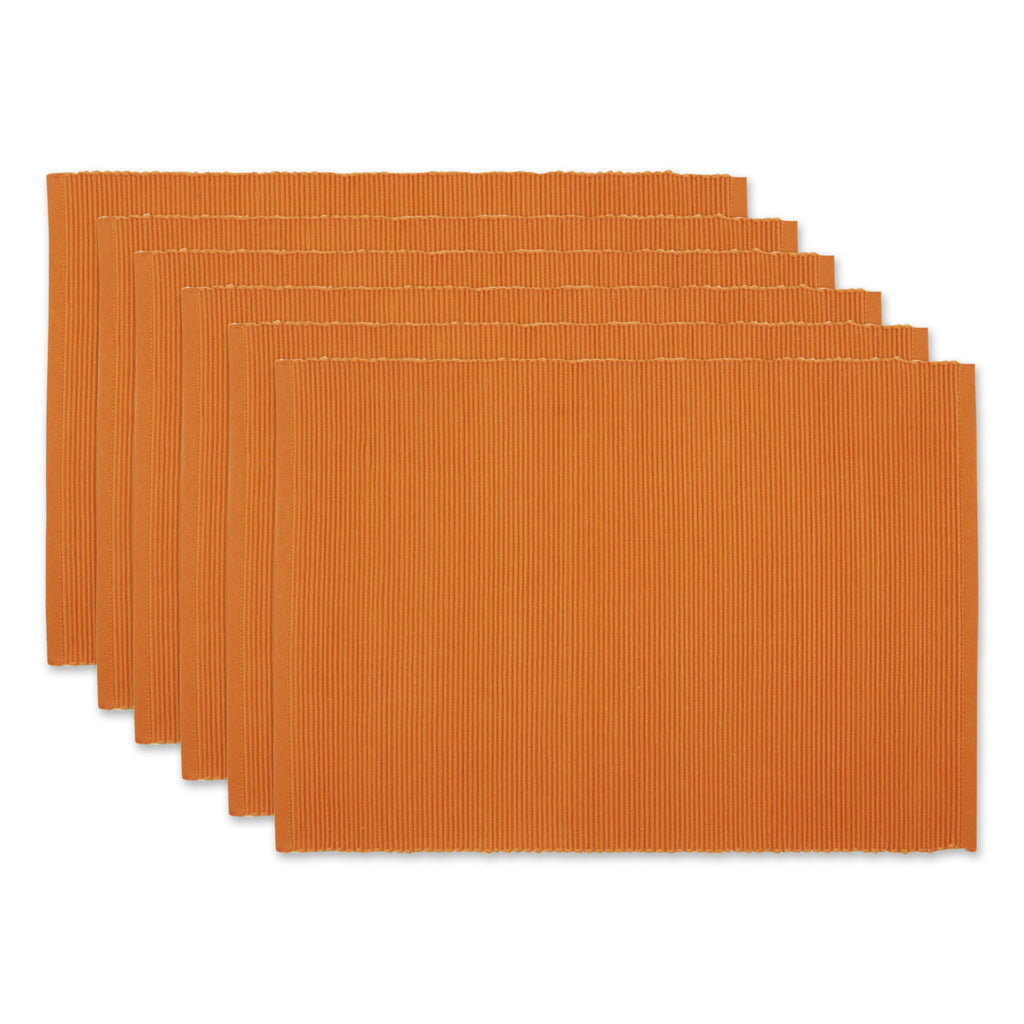Pumpkin Spice Ribbed Placemat Set of 6