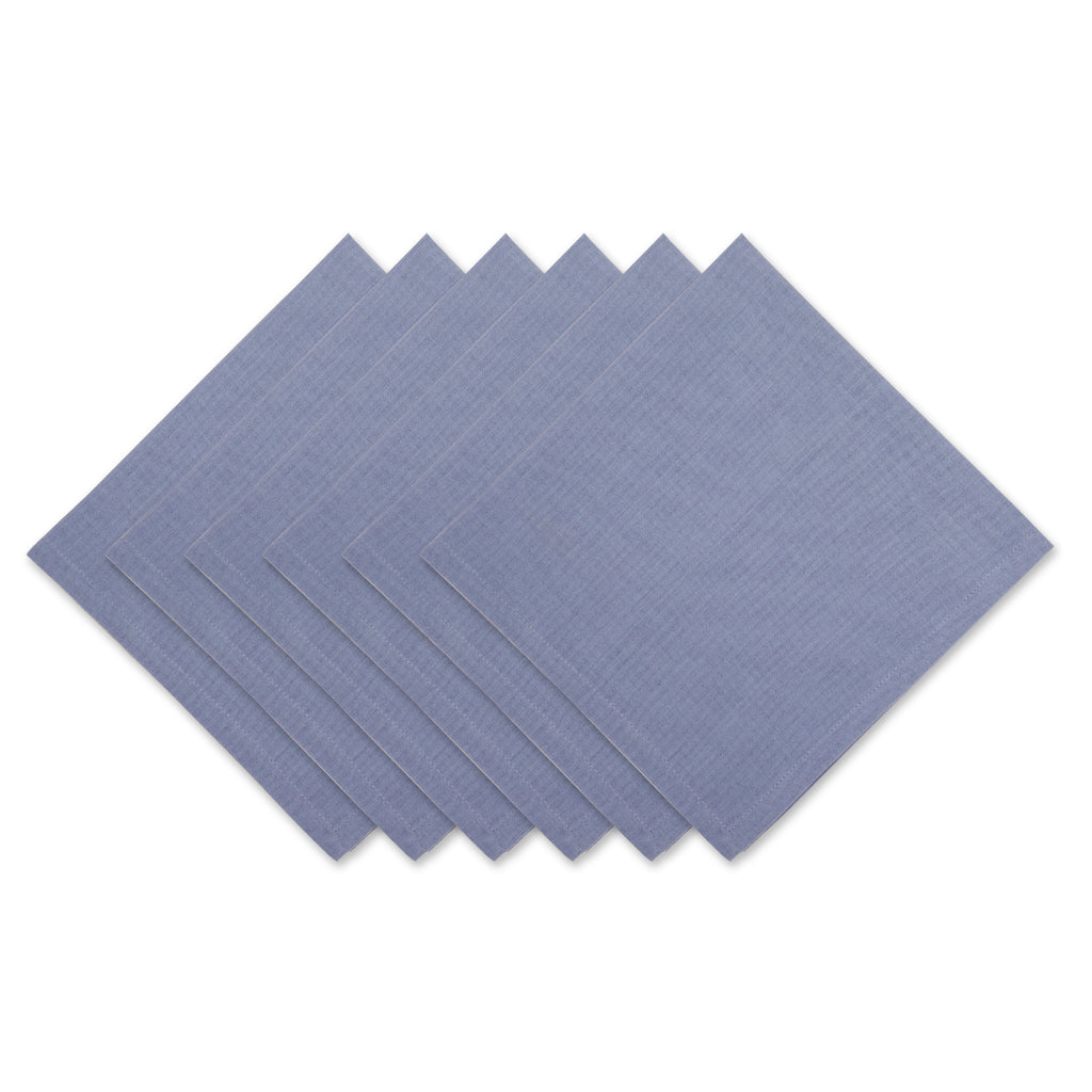 Stonewash Blue Solid Napkin Set of 6