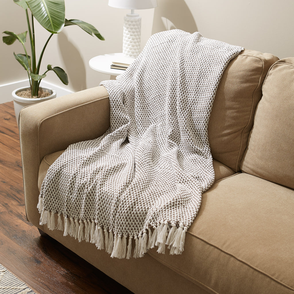 Brown Woven Throw Blanket