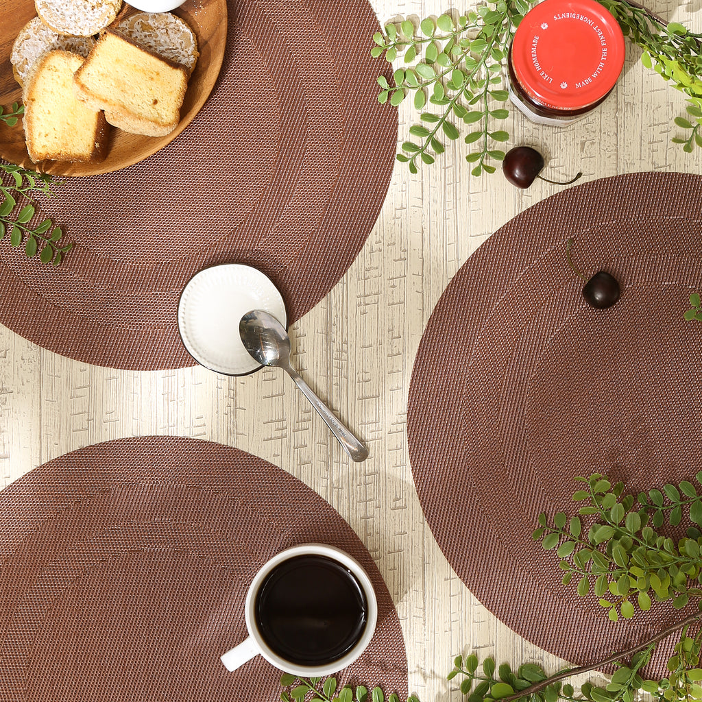 Cinnamon Round Double Frame Placemat Set of 6