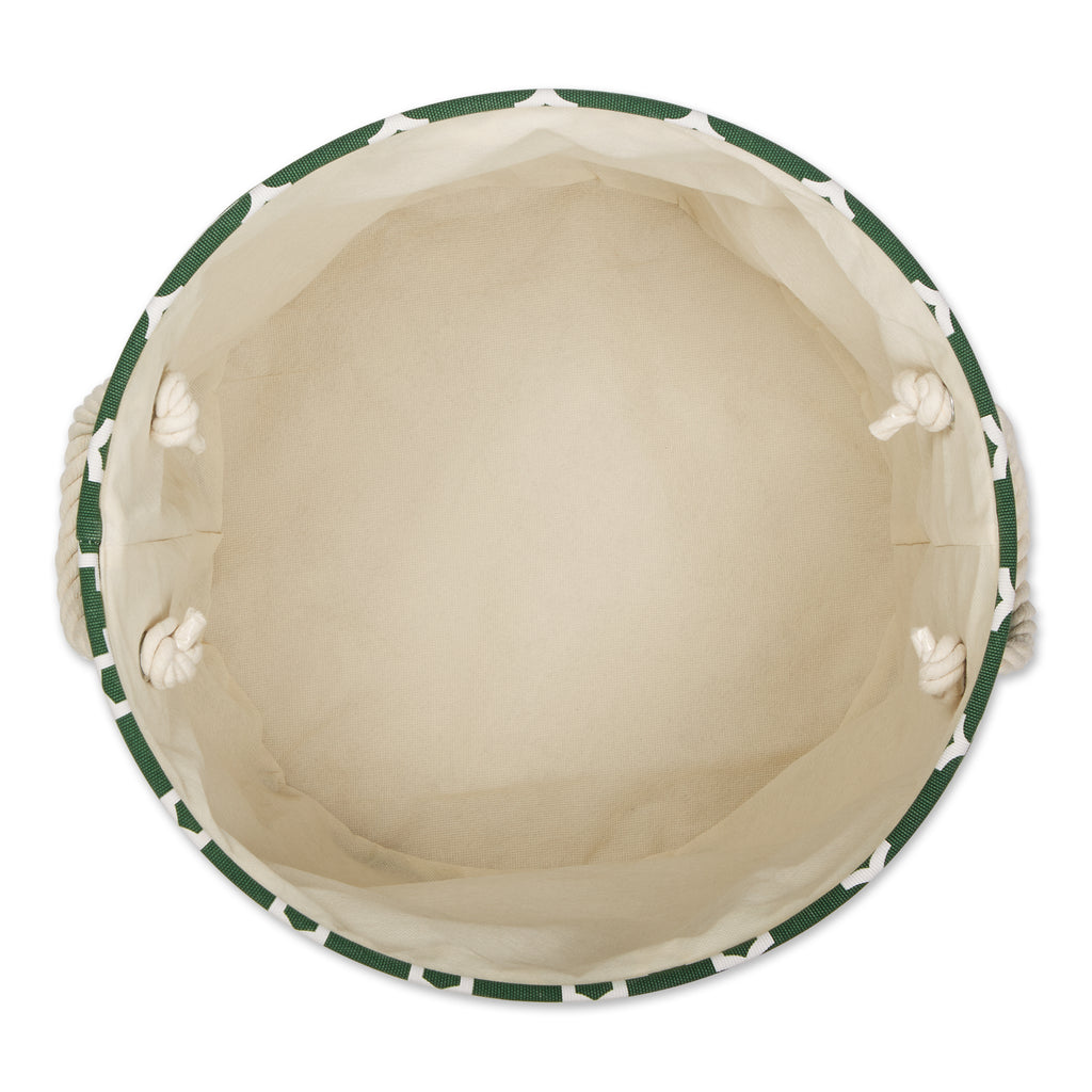 Polyester Bin Lattice Hunter Green Round Large 15X16X16