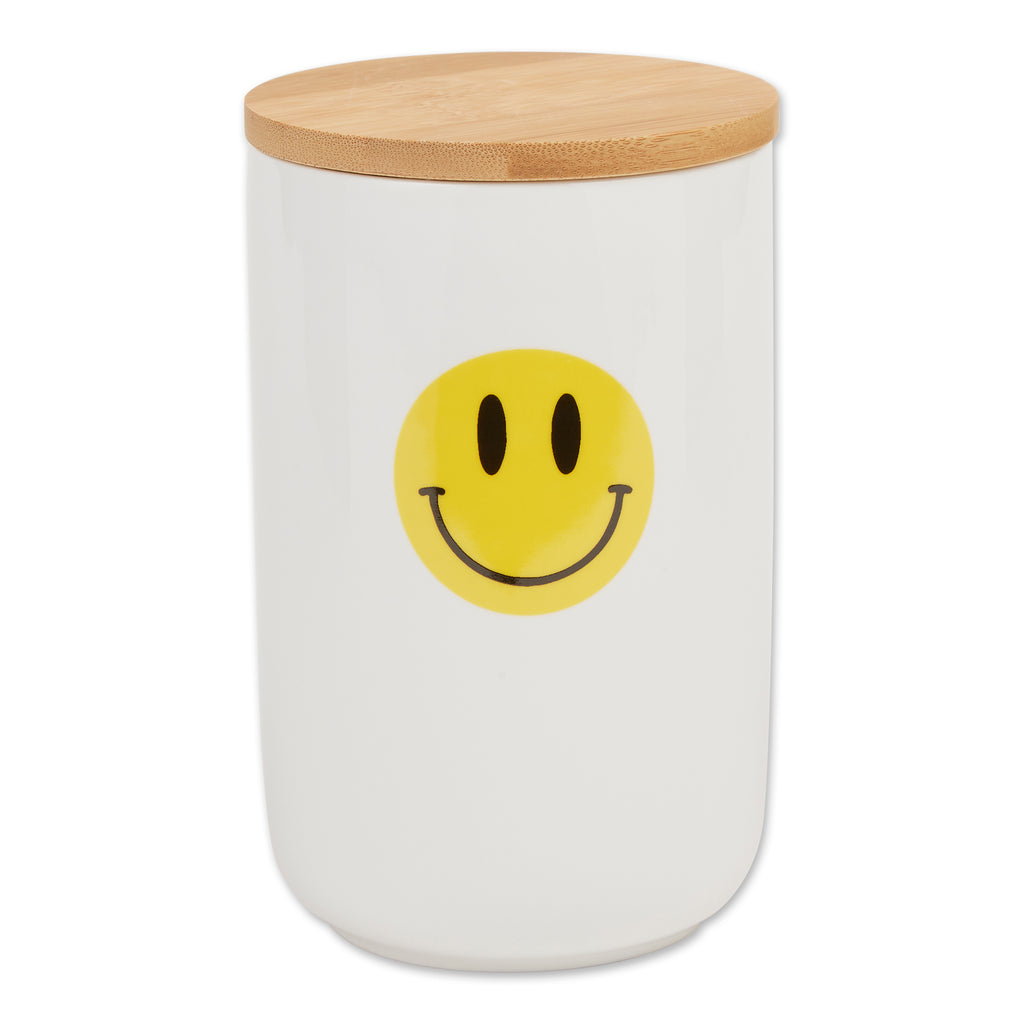Smiley Face Ceramic Treat Canister