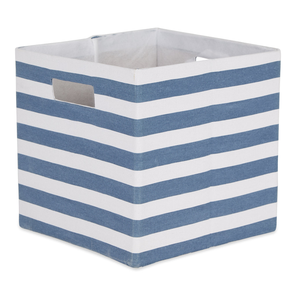 Polyester Cube Stripe French Blue Square 11X11X11