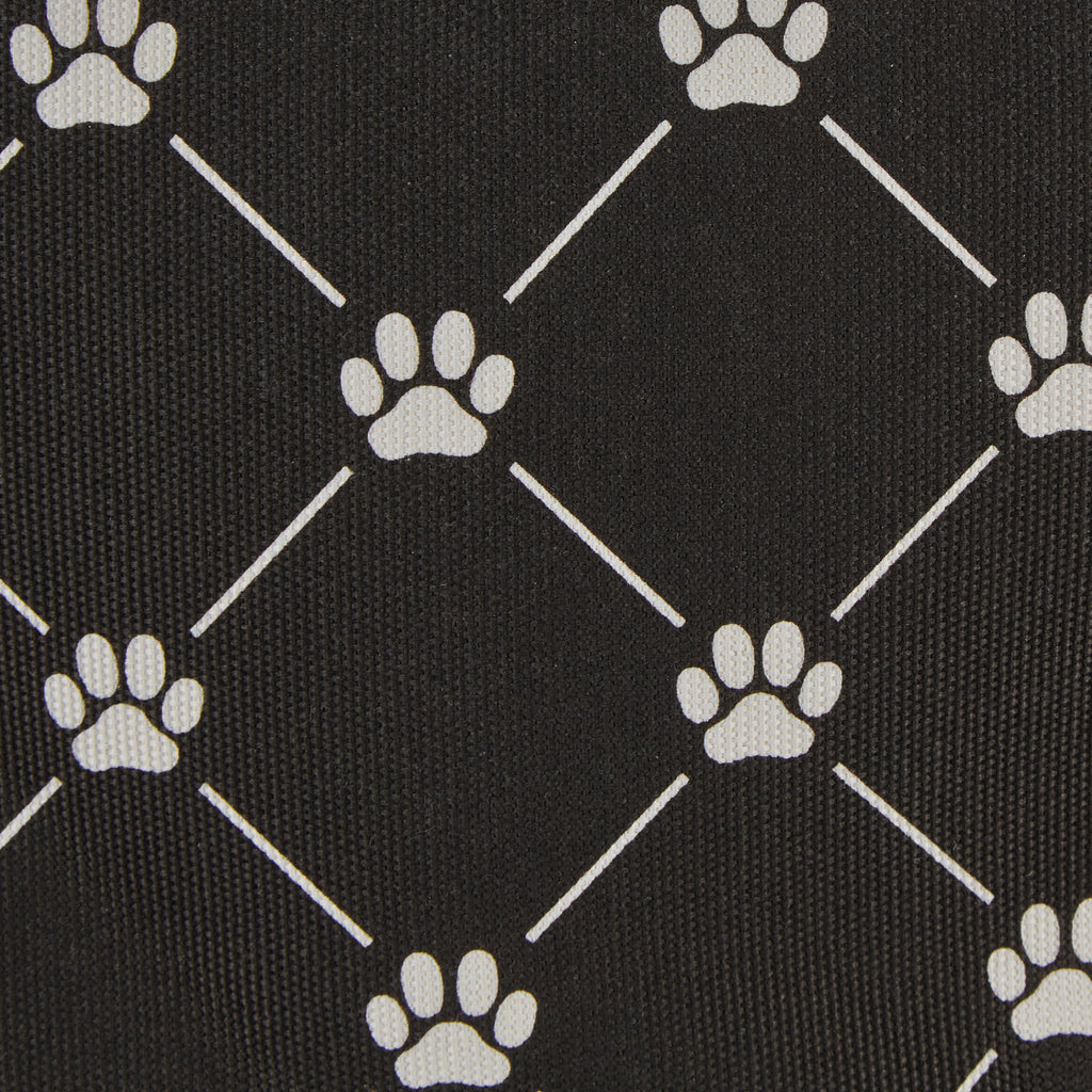 Polyester Pet Bin Trellis Paw Black Rectangle Small 14X8X9
