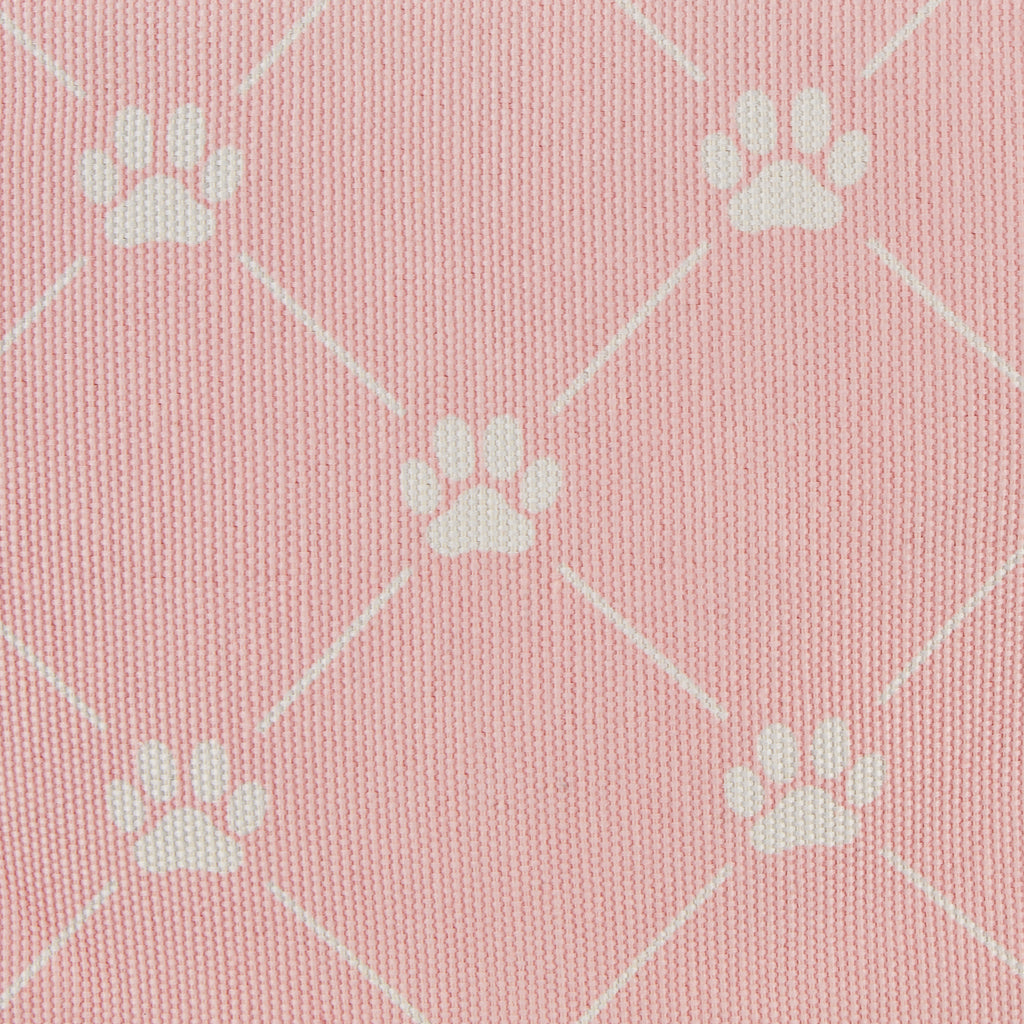 Polyester Pet Bin Trellis Paw Pink Round Large 15X18X18